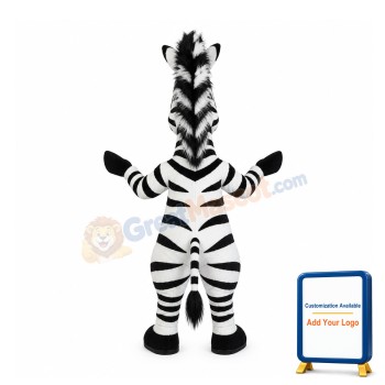 Happy Zebra Mascot Costume