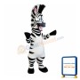 Happy Zebra Mascot Costume