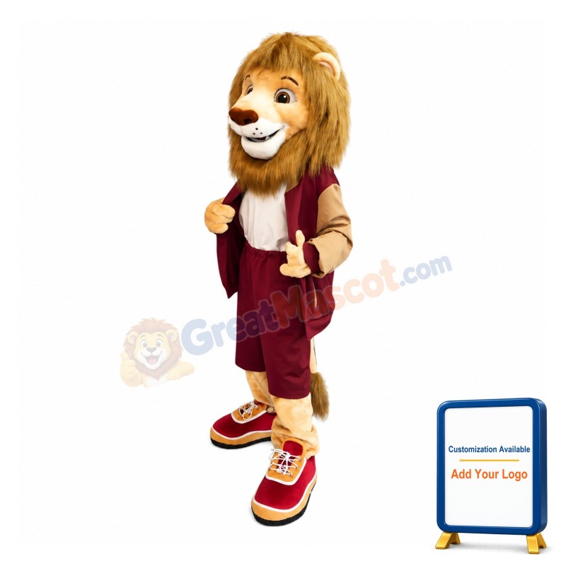 School Lion Mascot Costume