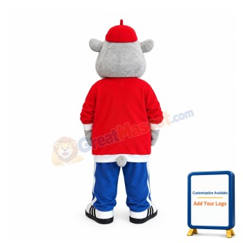 Friendly Realistic Hippo Mascot Costume