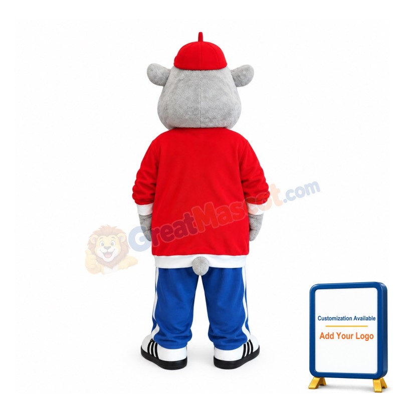 Friendly Realistic Hippo Mascot Costume