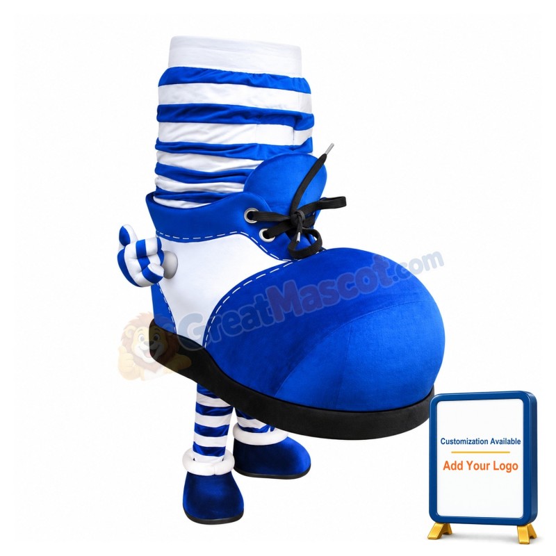 Superb Blue Shoes Mascot Costume