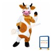 Happy Lightweight Cow Mascot Costume