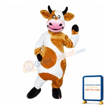 Superb Happy Lightweight Cow Mascot Costume