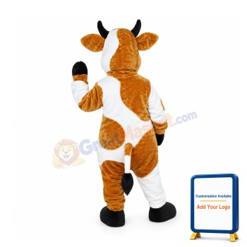 Happy Lightweight Cow Mascot Costume