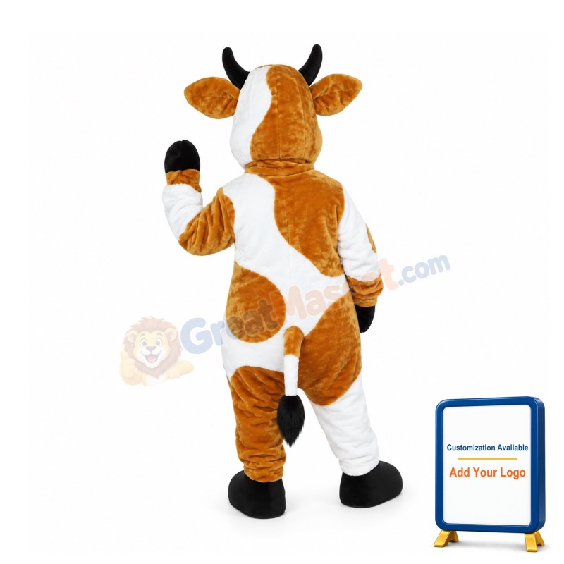 Happy Lightweight Cow Mascot Costume