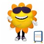 Happy Sun Flower Mascot Costume