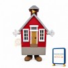 Lightweight Red House Mascot Costume