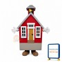 Lightweight Red House Mascot Costume