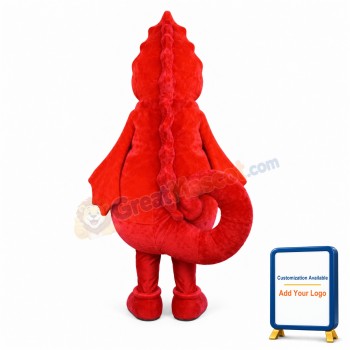 Red Seahorse Mascot Costume
