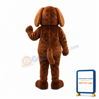 Friendly Brown & White Dog Mascot Costume