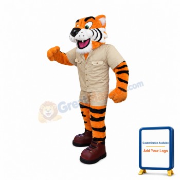 Friendly Tiger Mascot Costume for Adult