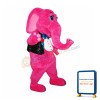Friendly Pink Elephant Mascot Costume