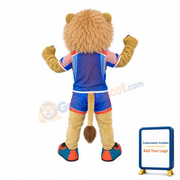Friendly College Lion Mascot Costume