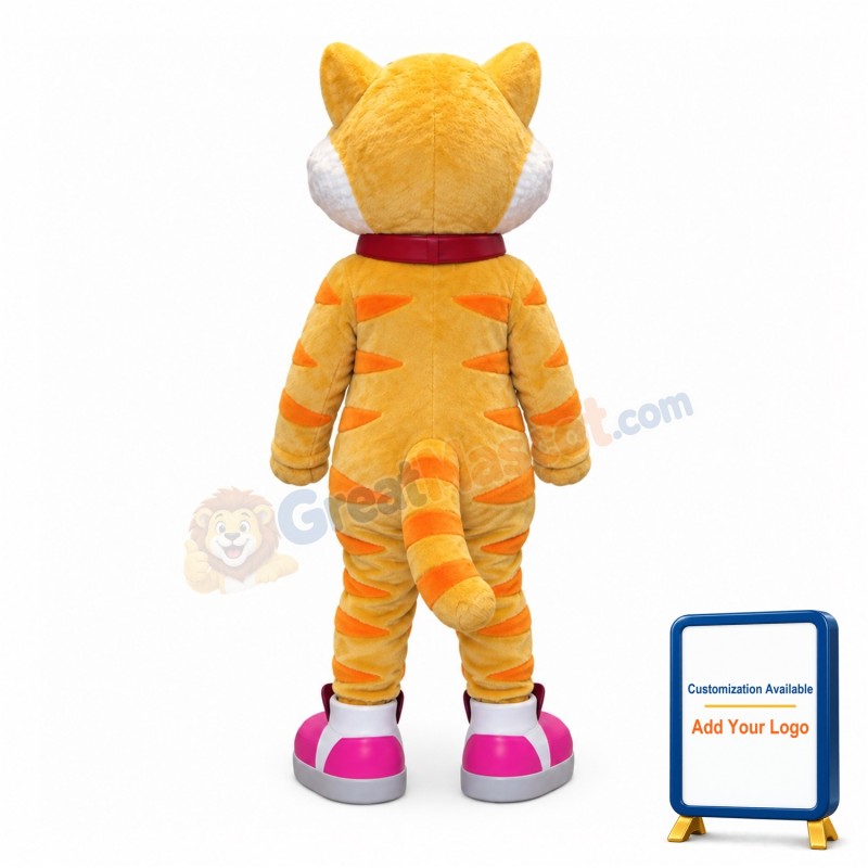Cute Yellow Cat Mascot Costume