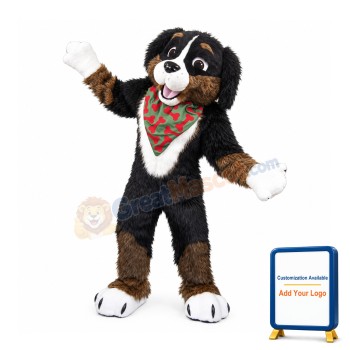 Friendly Brown Dog Mascot Costume