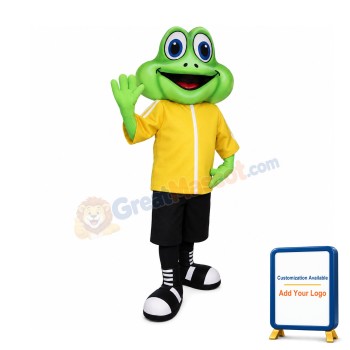 Friendly Frog Mascot Costume