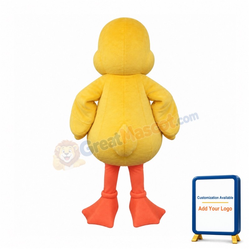 Realistic Yellow Duck Mascot Costume
