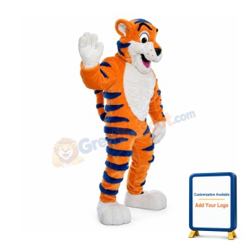 Realistic Friendly Tiger Mascot Costume