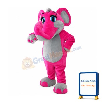 Friendly Lightweight Pink Elephant Mascot Costume
