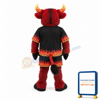 Power Red Bull Mascot Costume
