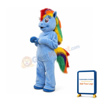 Rainbow Pony Mascot Costume