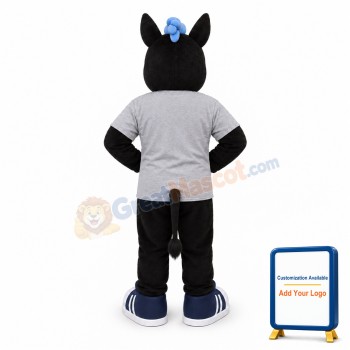 College Black Horse Mascot Costume