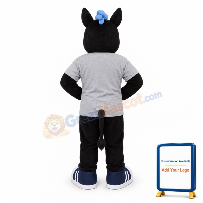 College Black Horse Mascot Costume