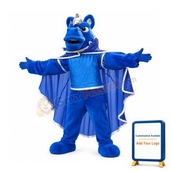 Blue Unicorn Horse Mascot Costume