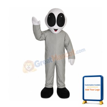 Happy Grey Alien Mascot Costume