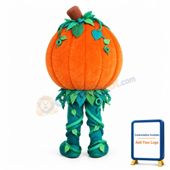 Halloween Pumpkin Man Mascot Costume
