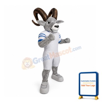 Power Grey Ram Mascot Costume