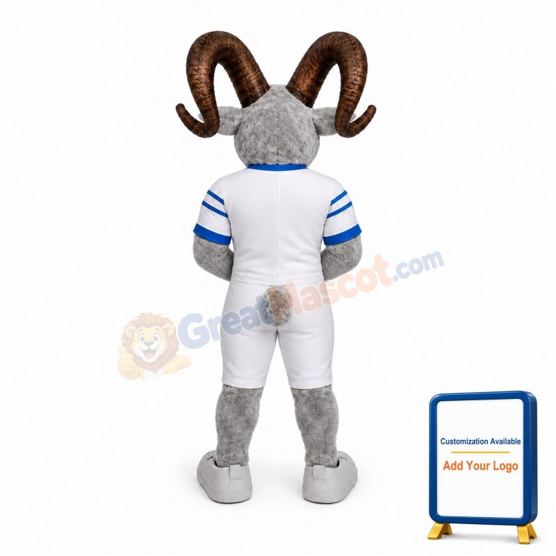 Power Grey Ram Mascot Costume