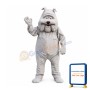 Professional Grey Bulldog Mascot Costume