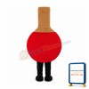 Ping Pong Paddle Mascot Costume