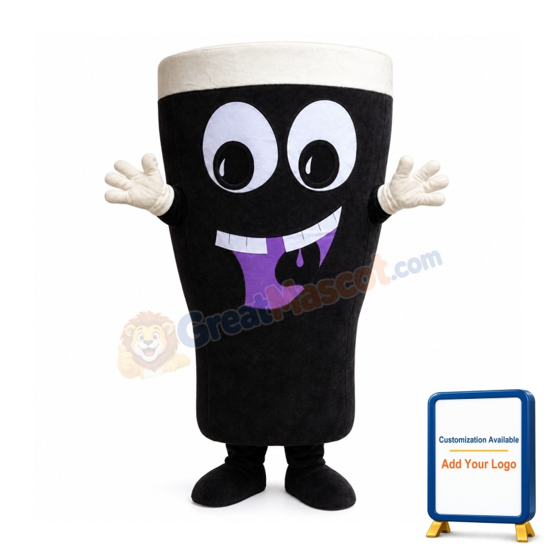 Happy Coffee Cup Mascot Costume