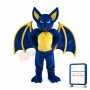 Fierce Blue Bat Mascot Costume