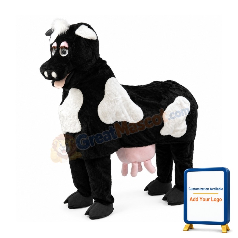 Lovely Black & White Horse Mascot Costume