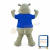 Power Hippo Mascot Costume