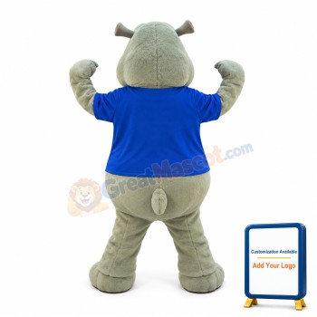 Power Hippo Mascot Costume