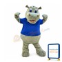 Power Hippo Mascot Costume