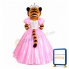 Beautiful Tiger In A Dress Mascot Costume