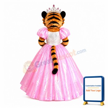 Beautiful Tiger In A Dress Mascot Costume