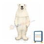 Friendly White Polar Bear Mascot Costume