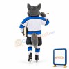 Fierce College Wolf Mascot Costume