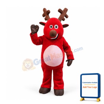 Lovely Red Deer Mascot Costume