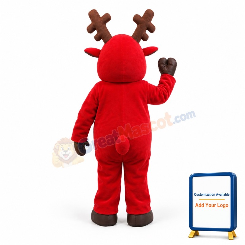 Lovely Red Deer Mascot Costume