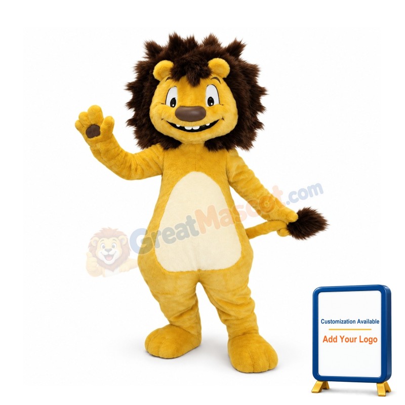 Friendly Little Lion Mascot Costume