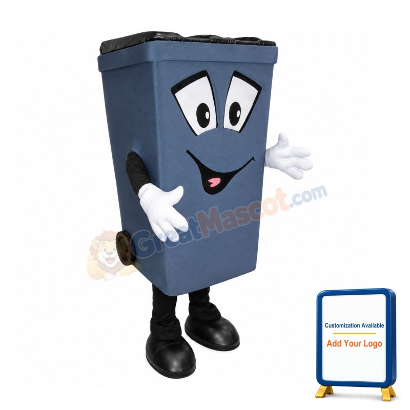 Superb Trash Can Mascot Costume