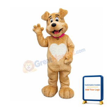 Lovely Brown Dog Mascot Costume